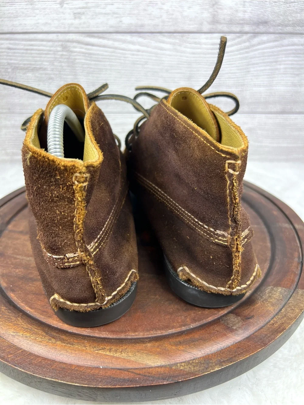 Quoddy Mens Chukka Boots Brown Leather Suede Moccasin Amazonas Shoes Size 9